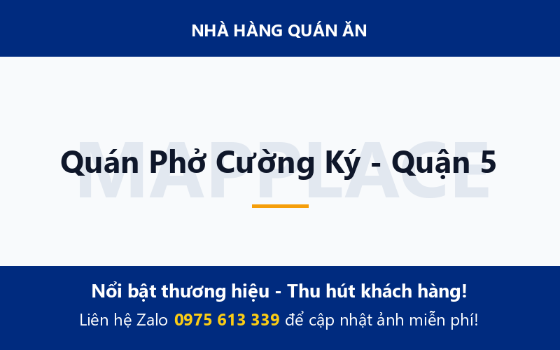 Quán Phở Cường Ký - Quận 5