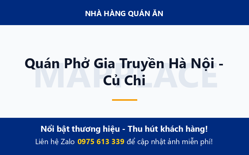Quán Phở Gia Truyền Hà Nội - Củ Chi