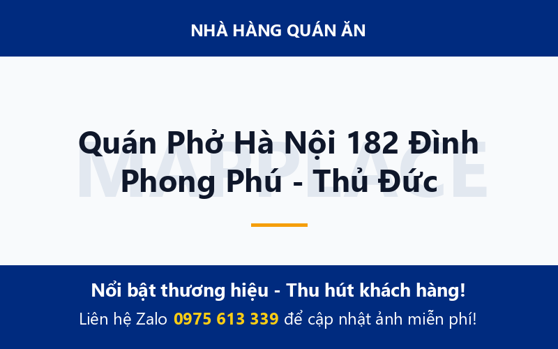 Quán Phở Hà Nội 182 Đình Phong Phú - Thủ Đức