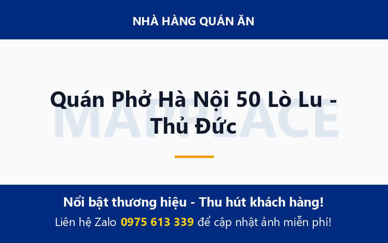 Quán Phở Hà Nội 50 Lò Lu - Thủ Đức