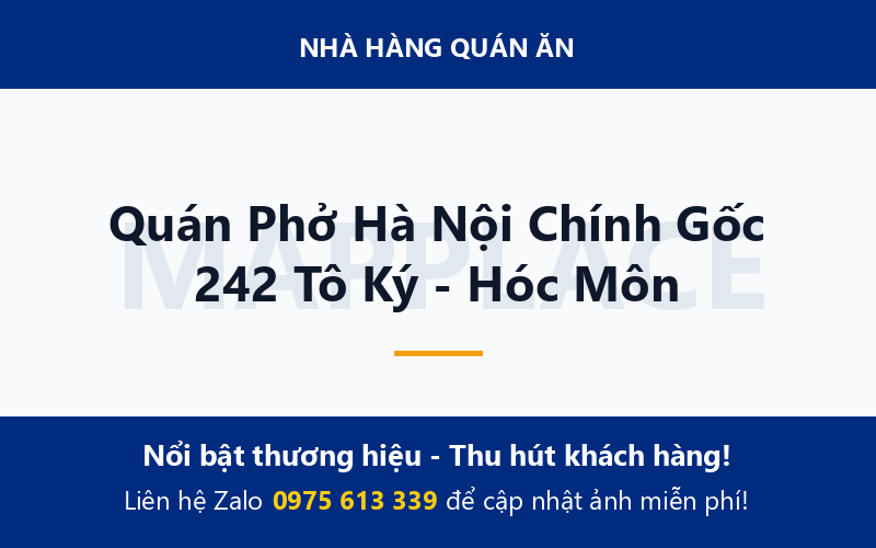 Quán Phở Hà Nội Chính Gốc 242 Tô Ký - Hóc Môn