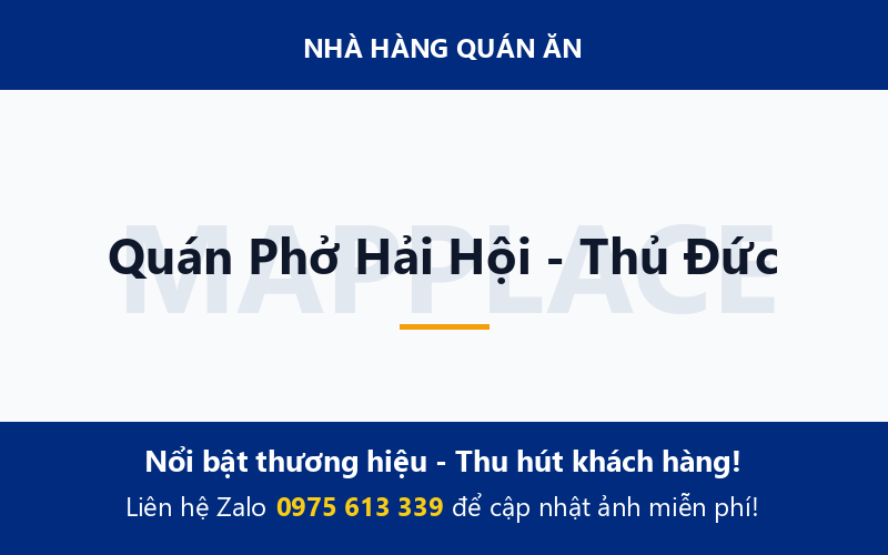 Quán Phở Hải Hội - Thủ Đức