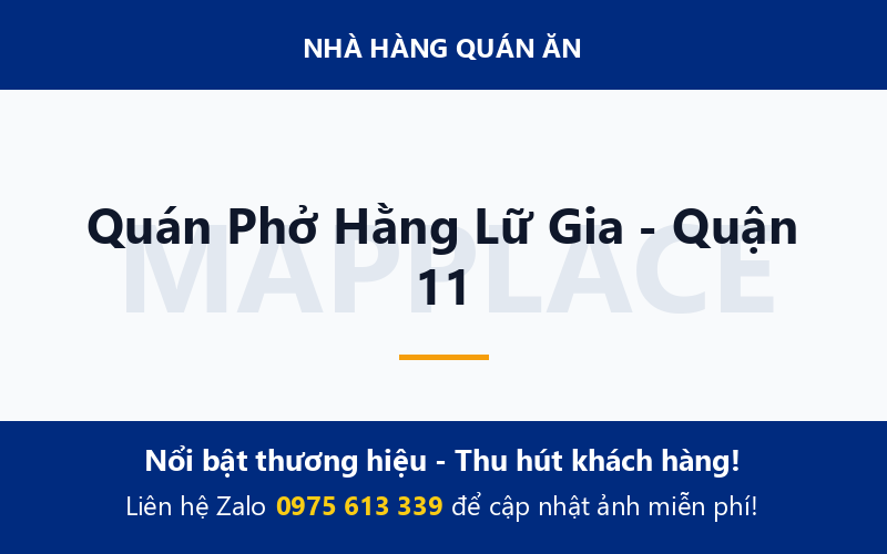 Quán Phở Hằng Lữ Gia - Quận 11