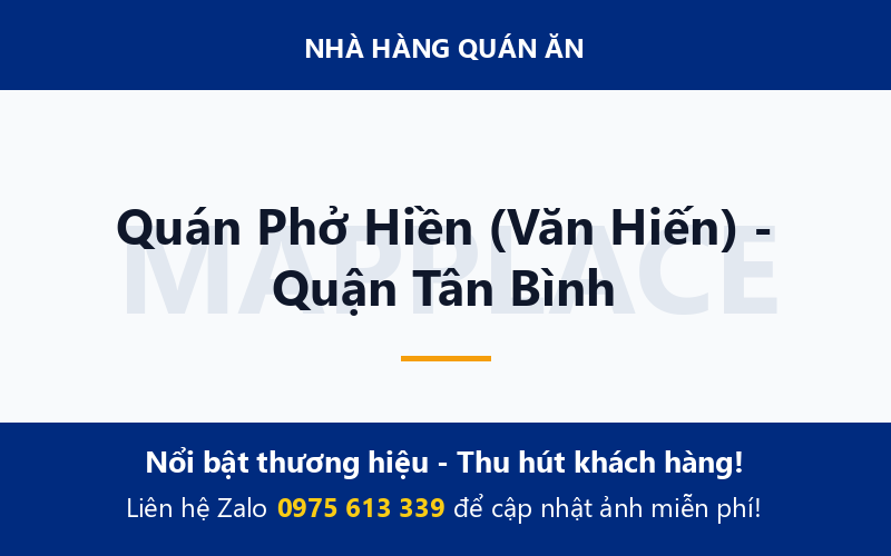 Quán Phở Hiền (Văn Hiến) - Quận Tân Bình