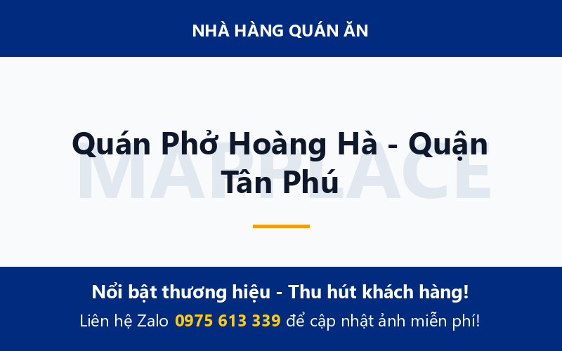 Quán Phở Hoàng Hà - Quận Tân Phú