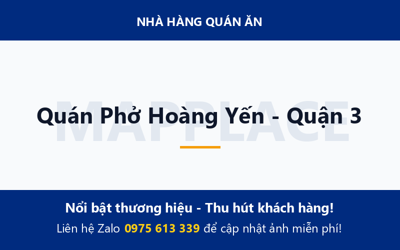 Quán Phở Hoàng Yến - Quận 3