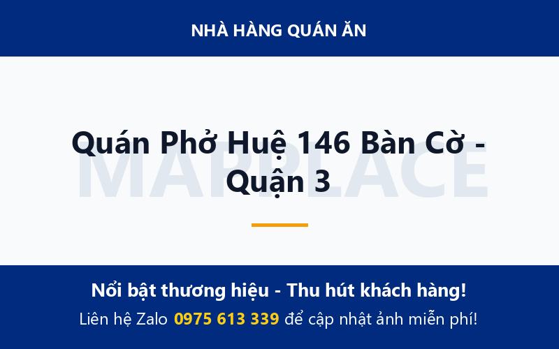 Quán Phở Huệ 146 Bàn Cờ - Quận 3
