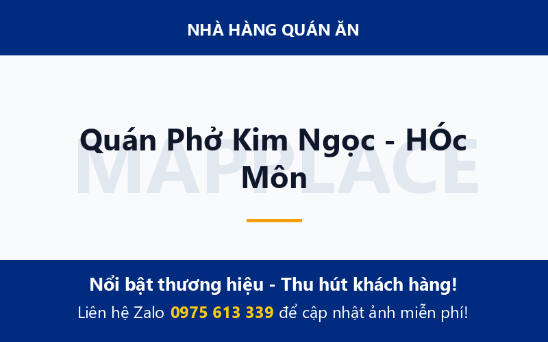 Quán Phở Kim Ngọc - HÓc Môn