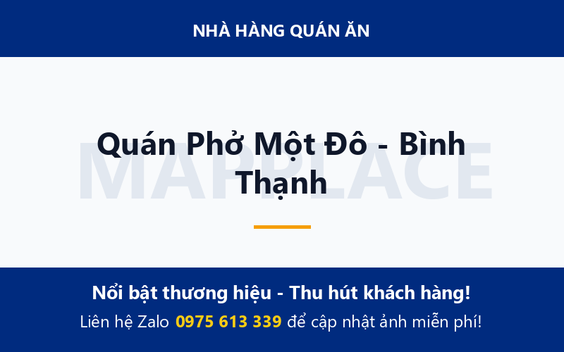 Quán Phở Một Đô - Bình Thạnh