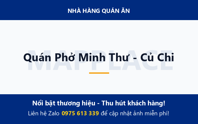 Quán Phở Minh Thư - Củ Chi