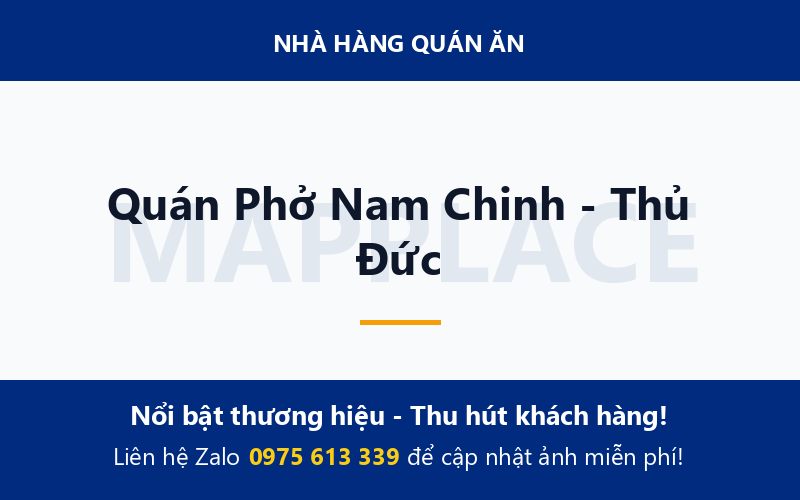 Quán Phở Nam Chinh - Thủ Đức