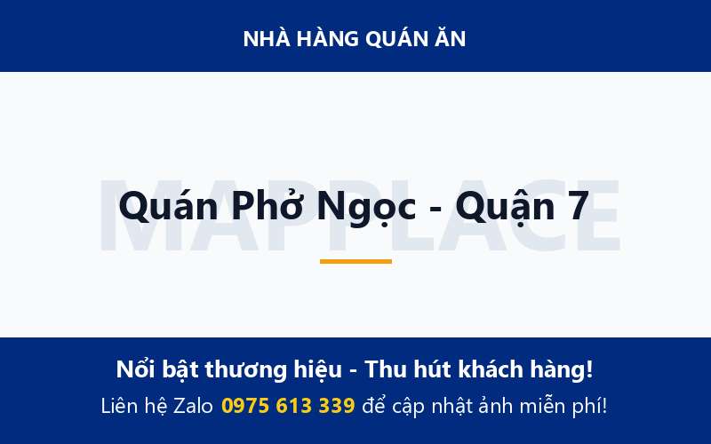 Quán Phở Ngọc - Quận 7