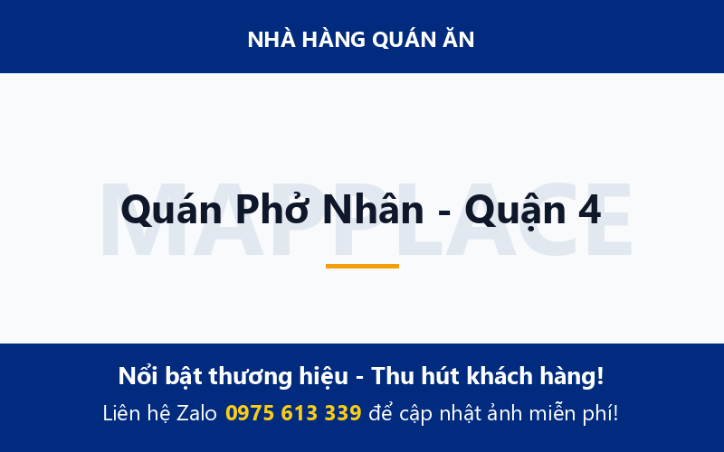 Quán Phở Nhân - Quận 4