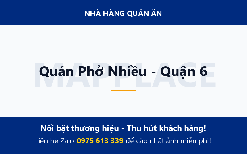 Quán Phở Nhiều - Quận 6