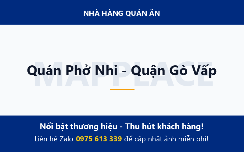 Quán Phở Nhi - Quận Gò Vấp