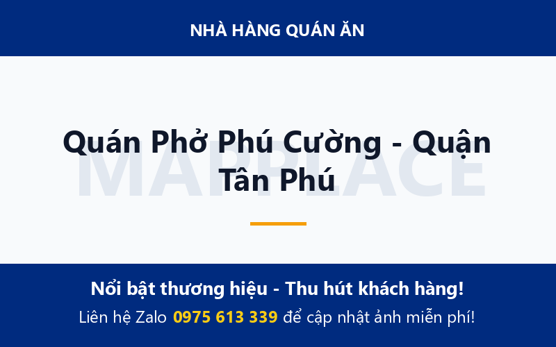 Quán Phở Phú Cường - Quận Tân Phú