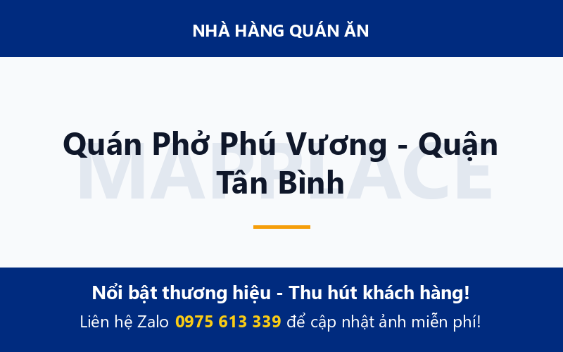 Quán Phở Phú Vương - Quận Tân Bình
