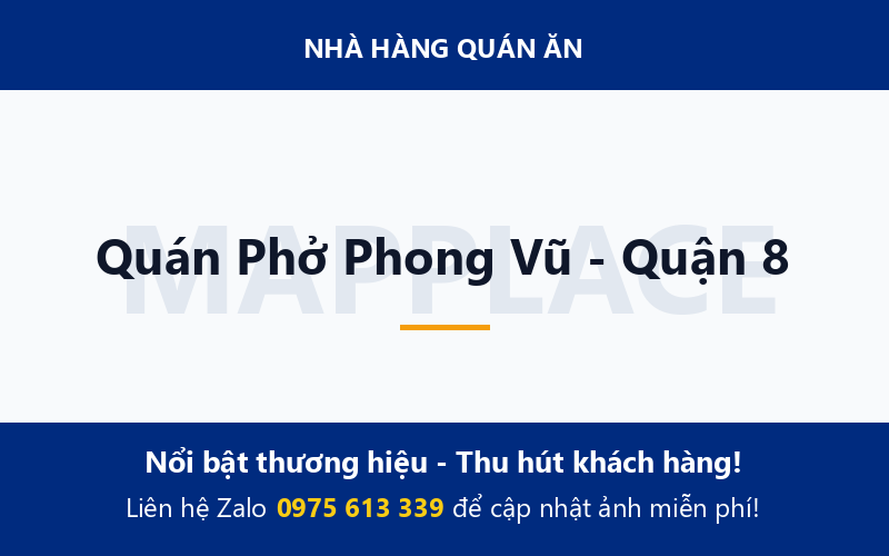 Quán Phở Phong Vũ - Quận 8