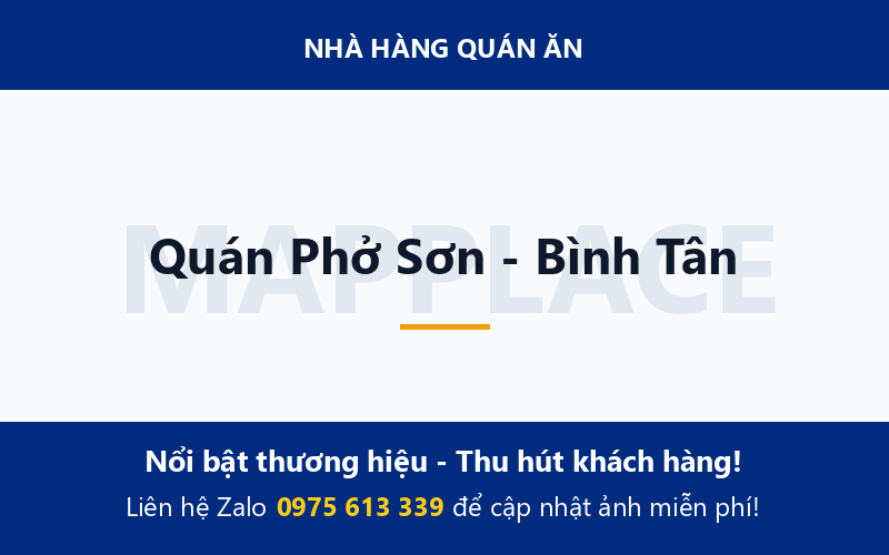 Quán Phở Sơn - Bình Tân
