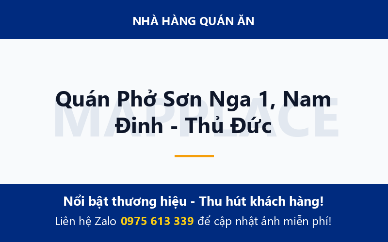 Quán Phở Sơn Nga 1, Nam Đinh - Thủ Đức