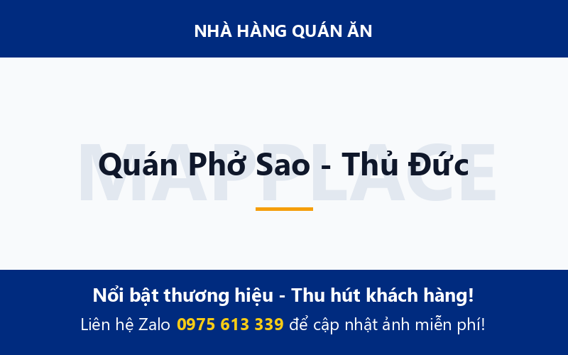 Quán Phở Sao - Thủ Đức