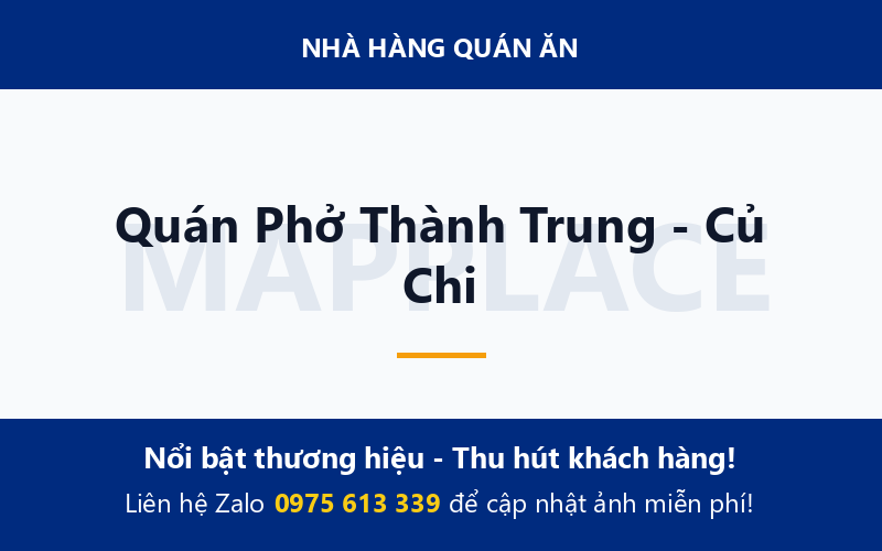 Quán Phở Thành Trung - Củ Chi