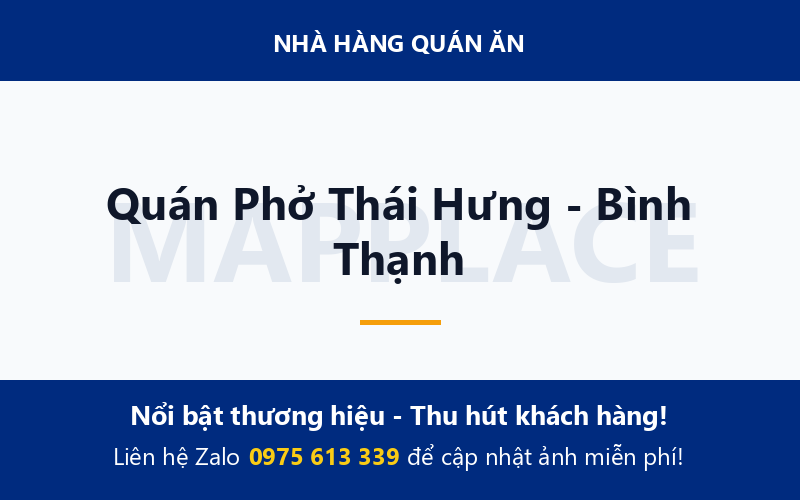 Quán Phở Thái Hưng - Bình Thạnh