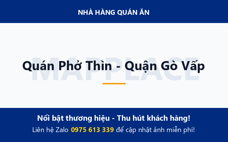 Quán Phở Thìn - Quận Gò Vấp