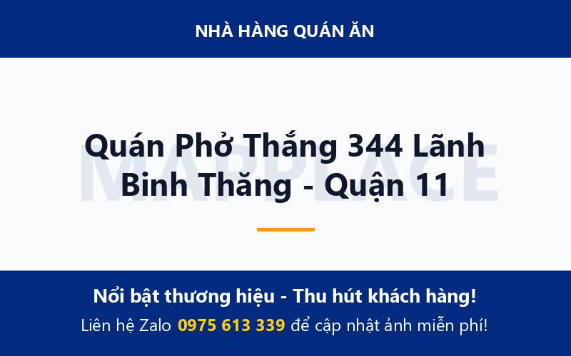 Quán Phở Thắng 344 Lãnh Binh Thăng - Quận 11