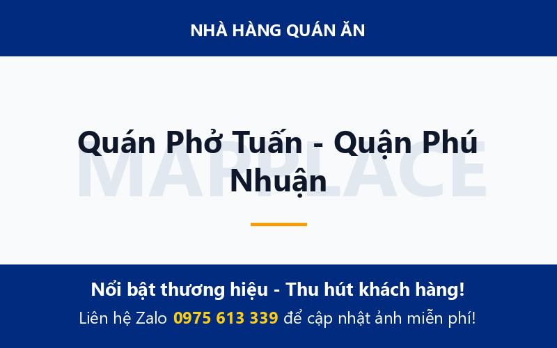 Quán Phở Tuấn - Quận Phú Nhuận