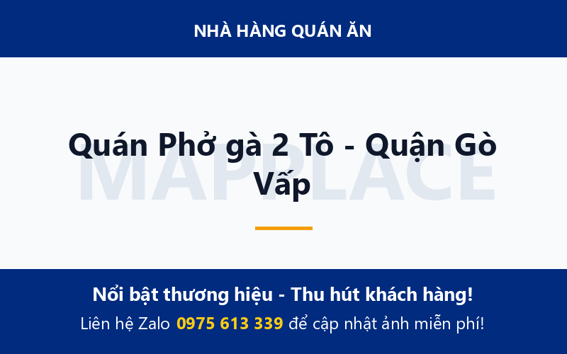 Quán Phở gà 2 Tô - Quận Gò Vấp