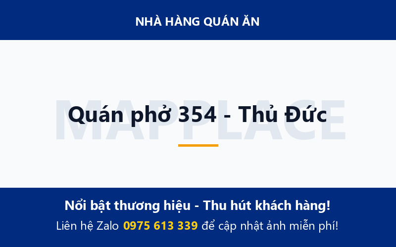 Quán phở 354 - Thủ Đức