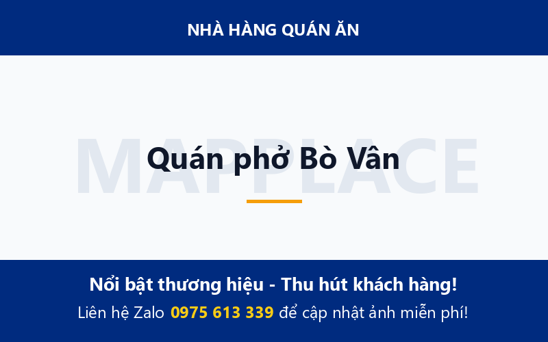 Quán phở Bò Vân