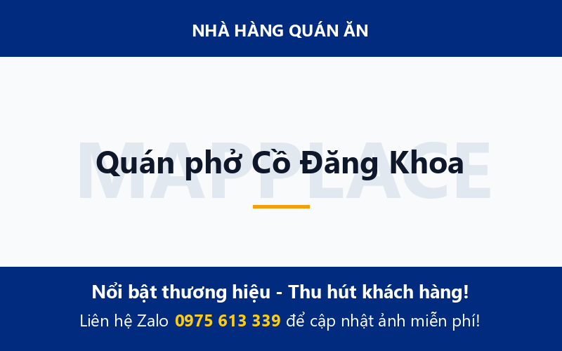 Quán phở Cồ Đăng Khoa