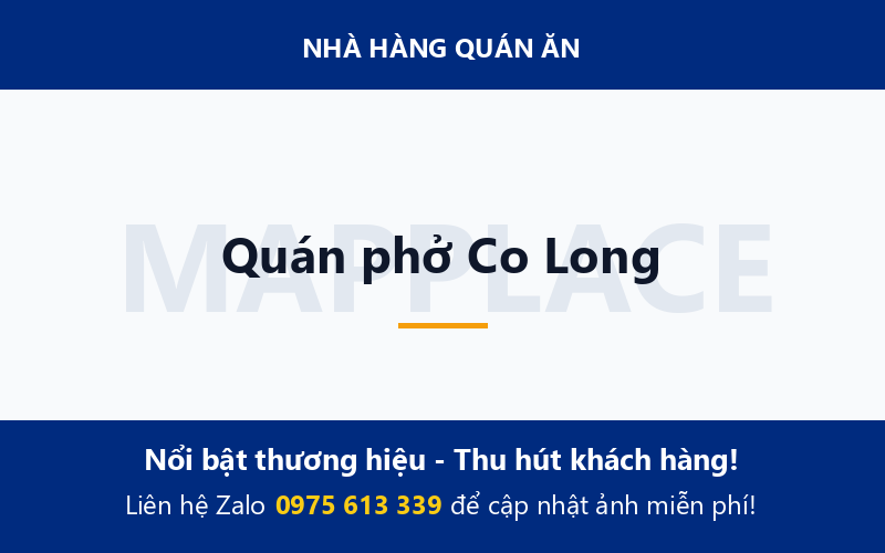 Quán phở Co Long