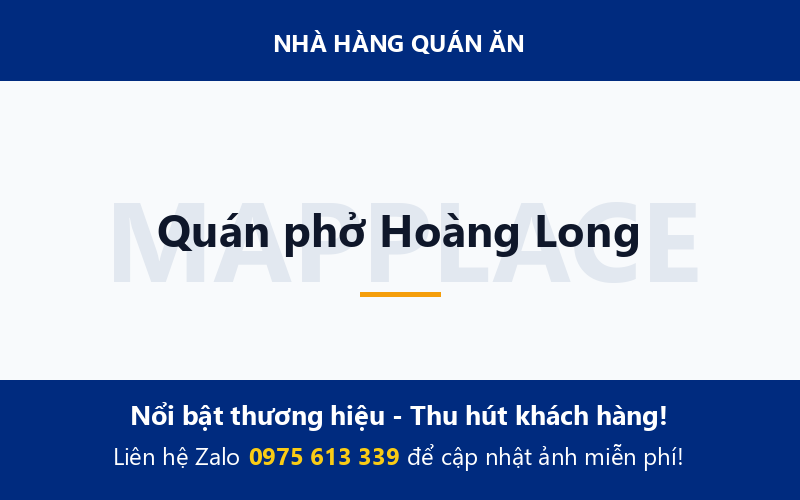 Quán phở Hoàng Long