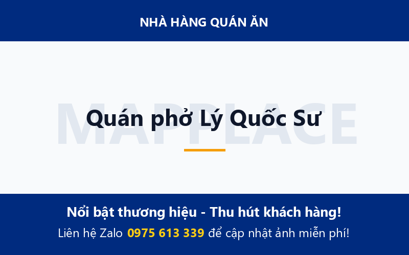 Quán phở Lý Quốc Sư