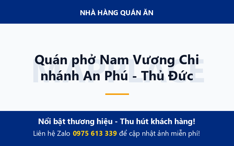 Quán phở Nam Vương Chi nhánh An Phú - Thủ Đức