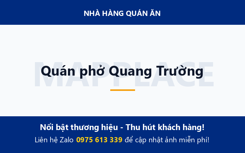 Quán phở Quang Trường