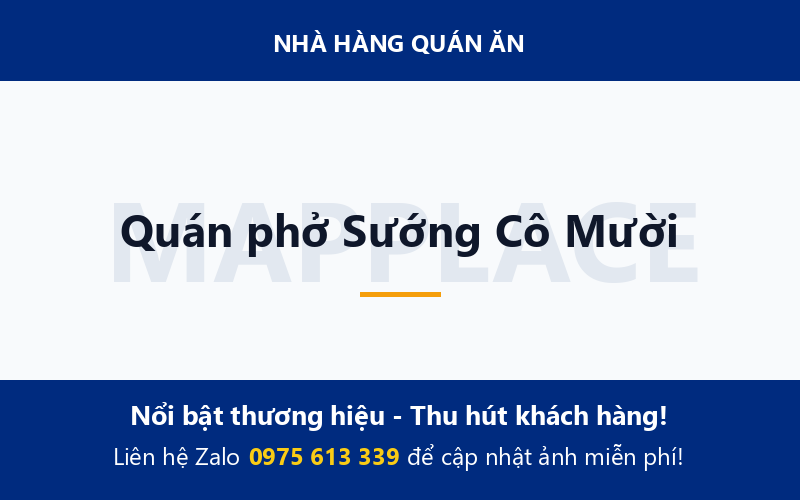 Quán phở Sướng Cô Mười
