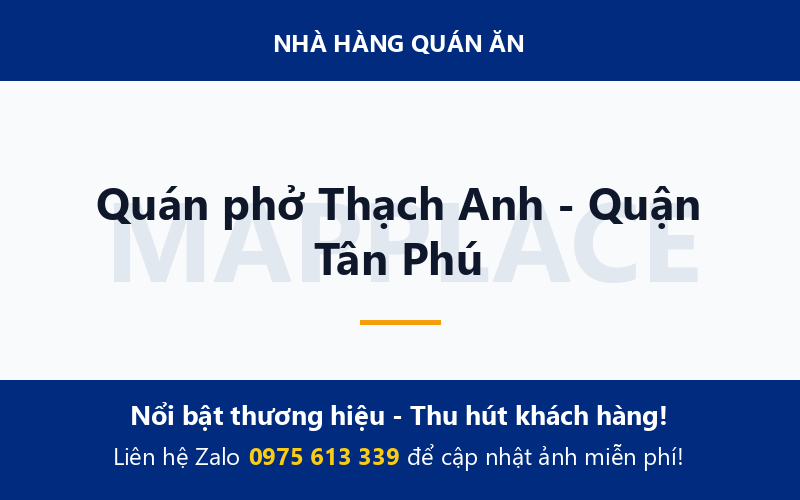 Quán phở Thạch Anh - Quận Tân Phú