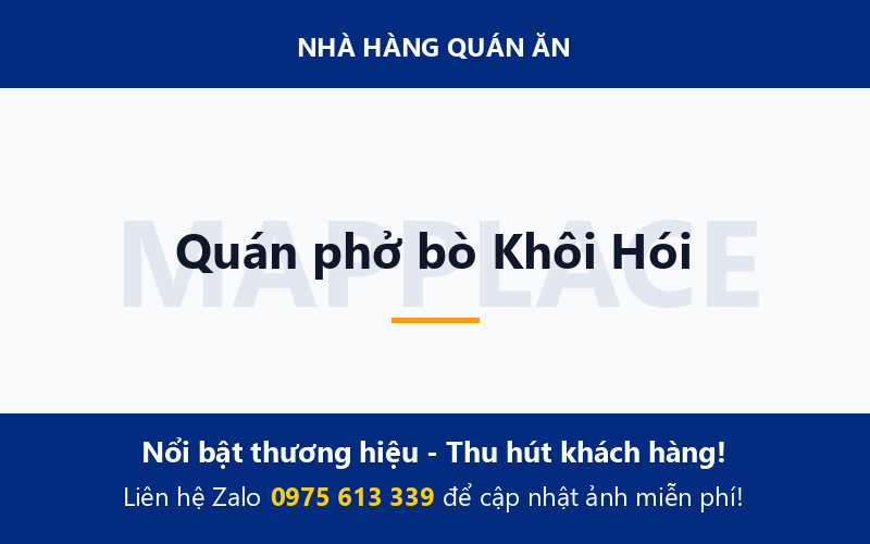 Quán phở bò Khôi Hói