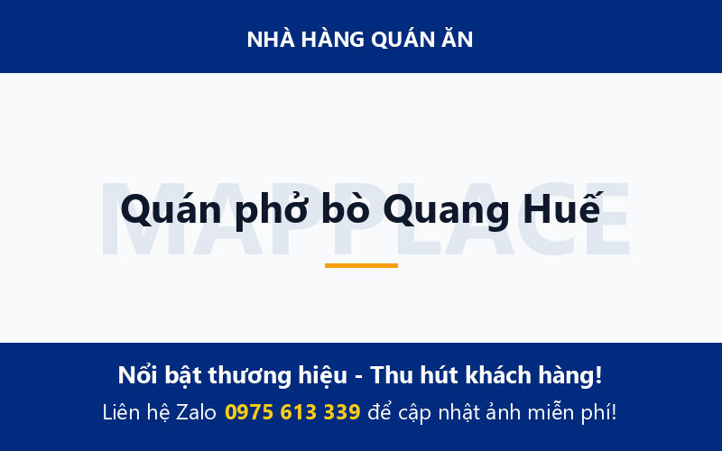 Quán phở bò Quang Huế