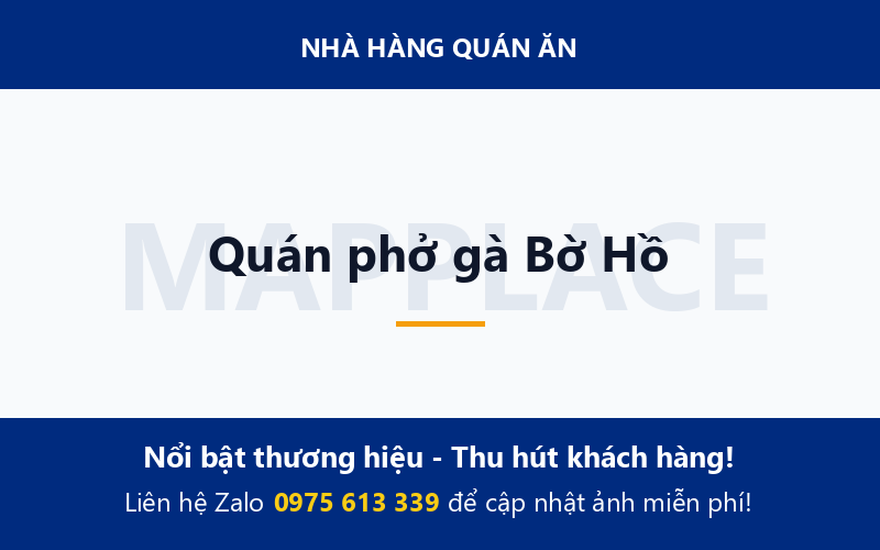 Quán phở gà Bờ Hồ