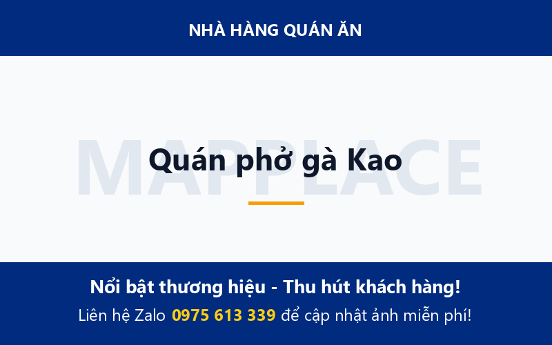 Quán phở gà Kao