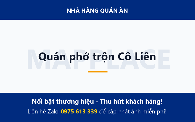 Quán phở trộn Cô Liên