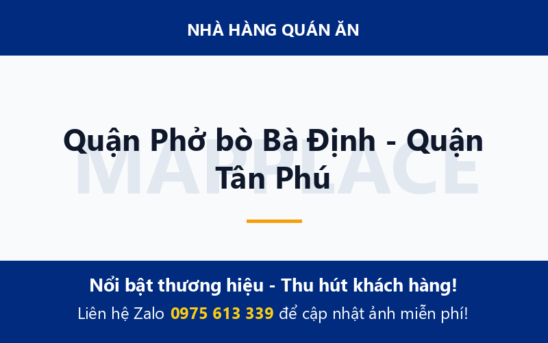 Quận Phở bò Bà Định - Quận Tân Phú