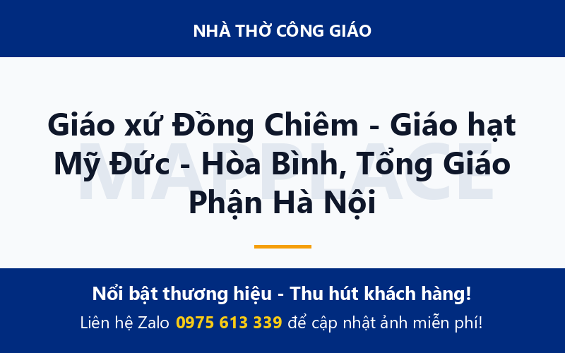 Giáo xứ Đồng Chiêm - Giáo hạt Mỹ Đức - Hòa Bình, Tổng Giáo Phận Hà Nội
