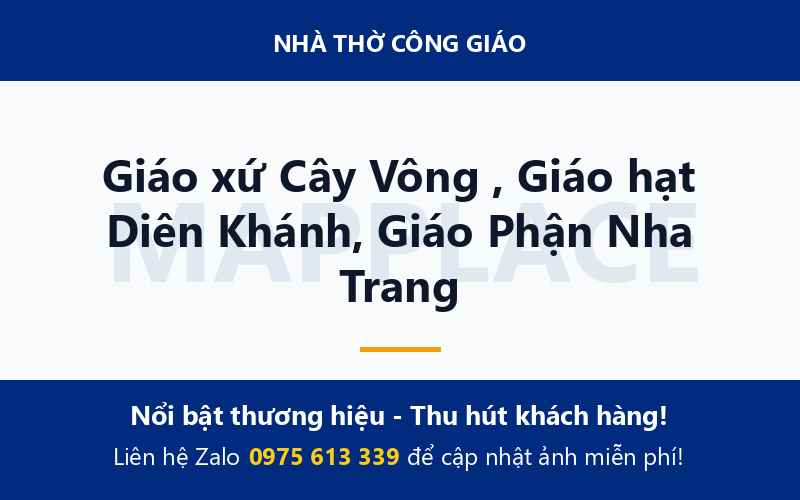 Giáo xứ Cây Vông , Giáo hạt Diên Khánh, Giáo Phận Nha Trang