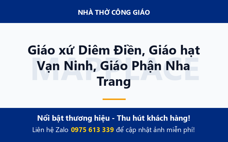 Giáo xứ Diêm Điền, Giáo hạt Vạn Ninh, Giáo Phận Nha Trang